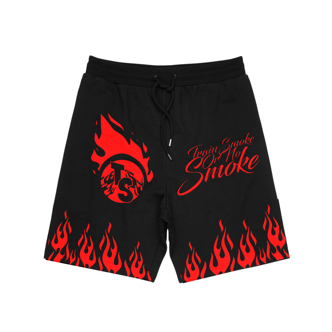 TrainSmoke - TS Flame Shorts Black