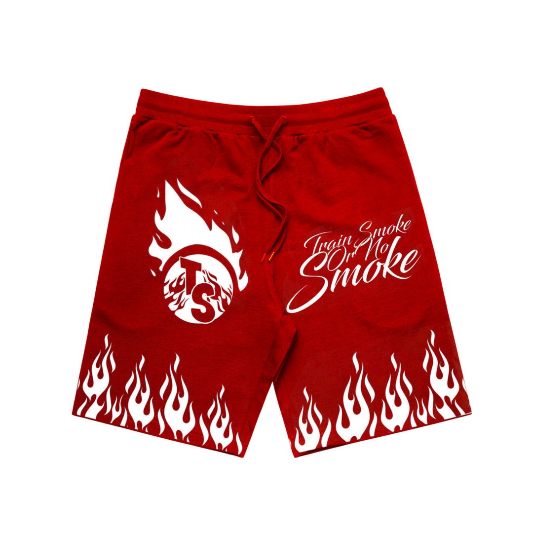 TrainSmoke - TS Flame Shorts Red