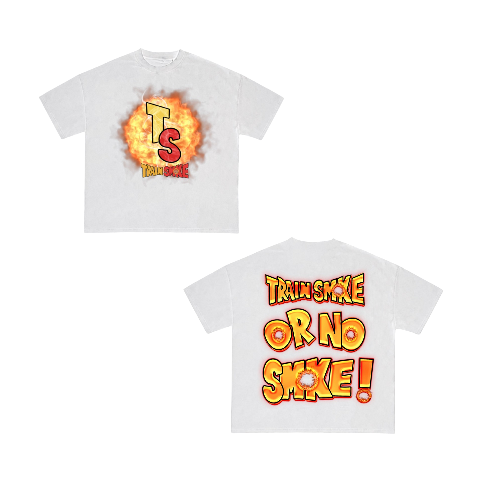 TrainSmoke - TS Flame T-Shirt - White