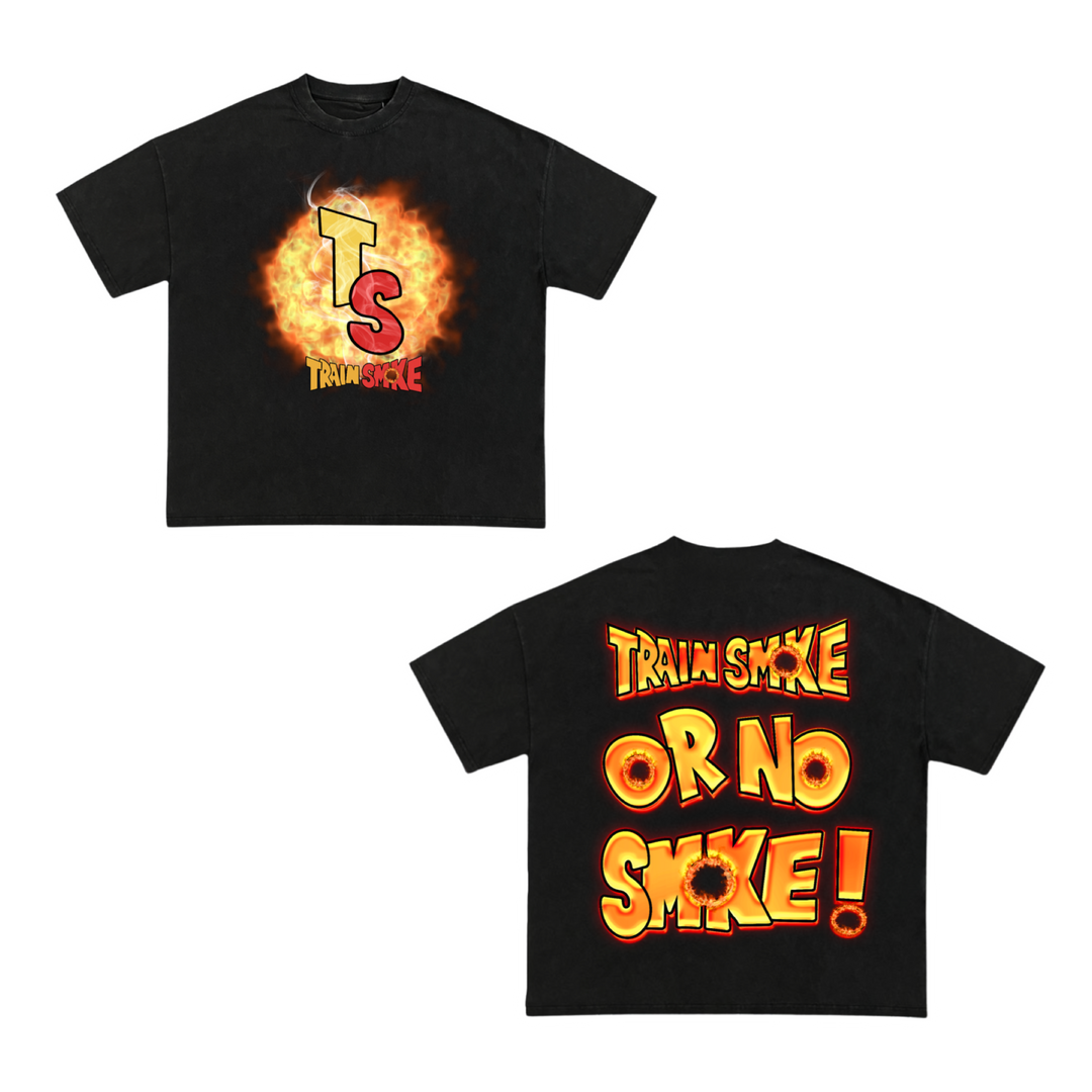 TrainSmoke - TS Flame T-Shirt - Black